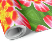 red lilies pattern cadeaupapier (Rol Hoek)