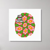 red lilies pattern canvas afdruk (Voorkant)