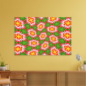 red lilies pattern canvas afdruk (Insitu (Woonkamer))