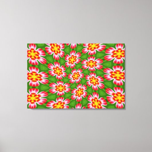 red lilies pattern canvas afdruk (Voorkant)