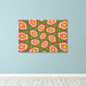 red lilies pattern canvas afdruk (Insitu (Houten vloer))