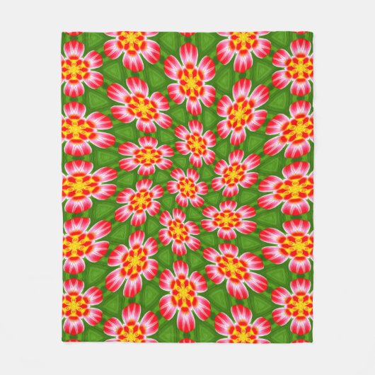 red lilies pattern fleece deken (Voorkant)