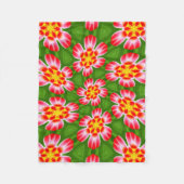 red lilies pattern fleece deken (Voorkant)