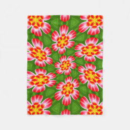 red lilies pattern fleece deken