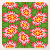 red lilies pattern kartonnen onderzetters (Voorkant)