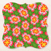 red lilies pattern kartonnen onderzetters (Voorkant)
