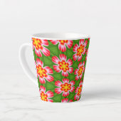 red lilies pattern latte mok (Linkerhoek)