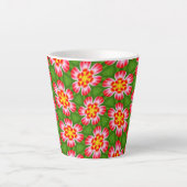 red lilies pattern latte mok (Voorkant)