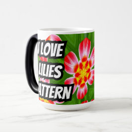 red lilies pattern magische mok