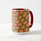 red lilies pattern mok (Voorkant rechts)