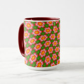 red lilies pattern mok (Voorkant links)