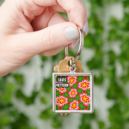 red lilies pattern sleutelhanger