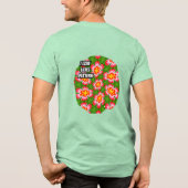 red lilies pattern Tri-Blend shirt (Achterkant)