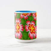 red lilies pattern tweekleurige koffiemok (Center)