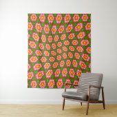 red lilies pattern wandkleed (In situ)