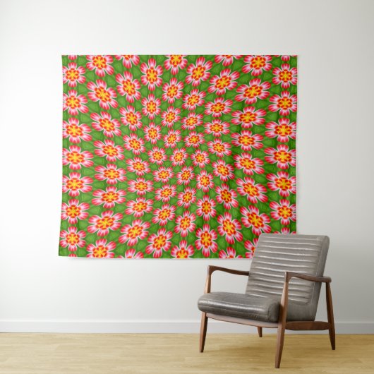 red lilies pattern wandkleed (In Situ (horizontaal))