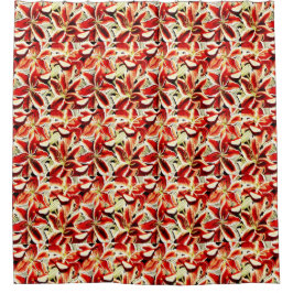 Red Lilies Shower Curtain Douchegordijn