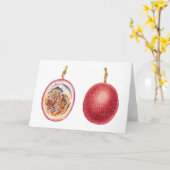 Red Lilikoi Passion Fruit Kaart (Gele Bloem)