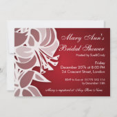 Red Lily Bouquet Elegant Vrijgezellenfeest Kaart (Achterkant)