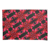 Red Lily Floral Abstract Art Pattern Kussensloop (Voorkant)