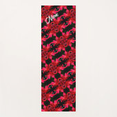 Red Lily Floral Abstract Pattern - Gepersonaliseer Yogamat (Voorkant)