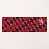 Red Lily Floral Abstract Pattern - Gepersonaliseer Yogamat (Voorkant (horizontaal))