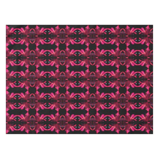 Red Lily Flower Abstract Art Tafelkleed (Voorkant (Horizontaal))