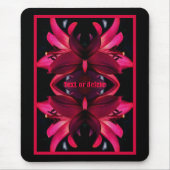 Red Lily Flower Abstract gepersonaliseerd Muismat (Voorkant)