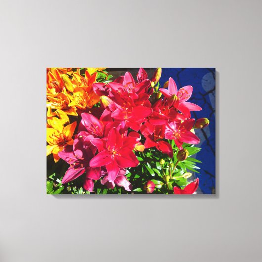 Red Lily Flower Canvas Afdruk (Voorkant)
