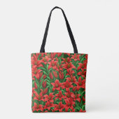 Red Lily Flower Canvas tas (Achterkant)