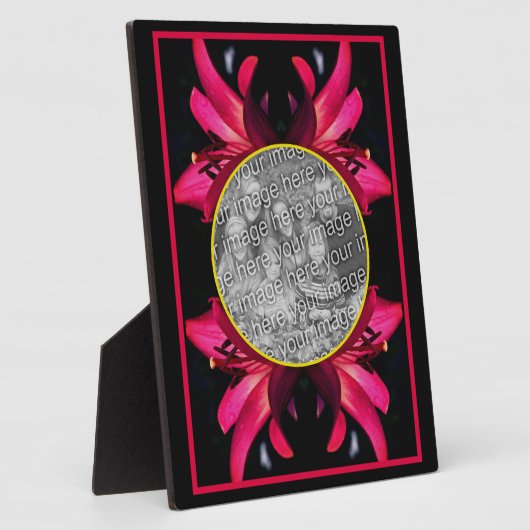 Red Lily Flower Creëer Uw eigen foto Fotoplaat (Zijkant)