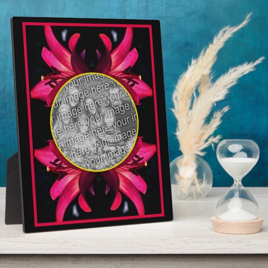 Red Lily Flower Creëer Uw eigen foto Fotoplaat (Zijkant)