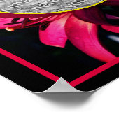 Red Lily Flower Lijst Creëer Uw eigen foto Poster (Hoek)