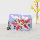 Red Lily Hartelijk dank U bloemflorale Kaart (Gele Bloem)