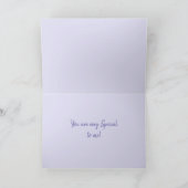 Red Lily mauve floral Waterverf Birthday Kaart (Binnen)