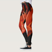 Red Lily op zwart Leggings (Links)