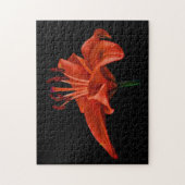 Red Lily op zwart Legpuzzel (Verticaal)