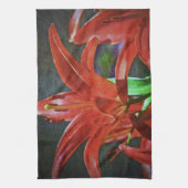 Red Lily Textured Theedoek (Verticaal)