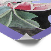 Red Lily Watercolor Flowers Floral Art Poster (Hoek)