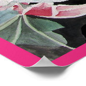 Red Lily Watercolor Flowers Floral Art Poster (Hoek)