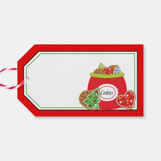 Red |Limoen Sprinkle en Choc Chip Cookies voor San Cadeaulabel (Achterkant Horizontaal)