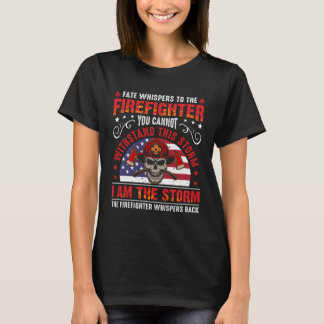 Red Line American Flag  Cool Firefighter Plus Size T-shirt