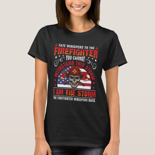 Red Line American Flag  Cool Firefighter Plus Size T-shirt (Voorkant)
