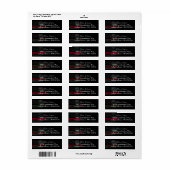 RED LINE American Flag return Etiket (Full Sheet)