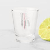 RED LINE  American Flag Shot Glass Shot Glas (Achterkant)