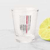 RED LINE  American Flag Shot Glass Shot Glas (Voorkant)