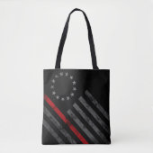 Red Line Betsy Ross American Flag Canvas tas (Voorkant)