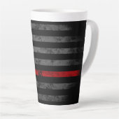 RED LINE  Betsy Ross Amerikaanse vlag Latte Mok (Rechterhoek)