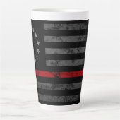 RED LINE  Betsy Ross Amerikaanse vlag Latte Mok (Voorkant)