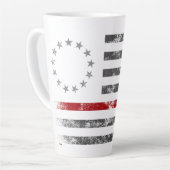RED LINE  Betsy Ross Amerikaanse vlag Latte Mok (Linkerhoek)